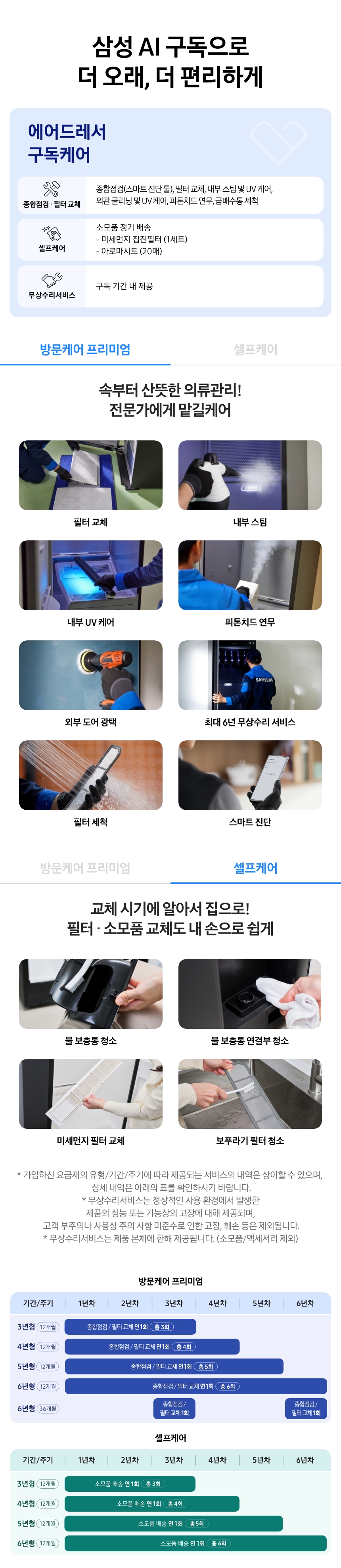 에어드레서 구독케어(공용) 상세 안내